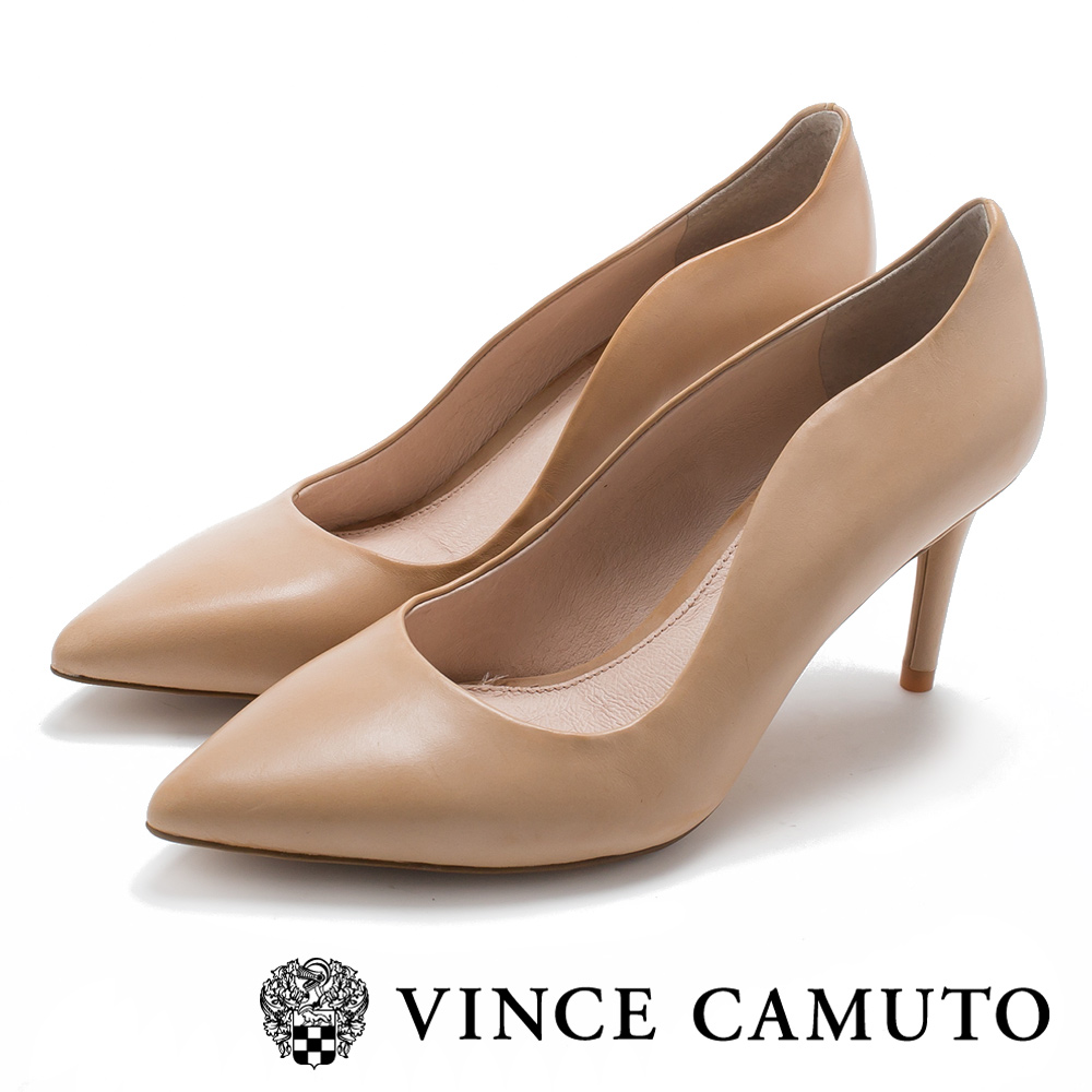 Vince Camuto 曲線素面性感高跟鞋-米色