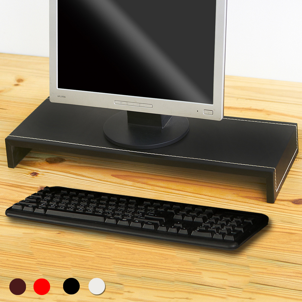 創樂家居 經典加長型65cm皮革螢幕桌上架2入-DIY product image 1