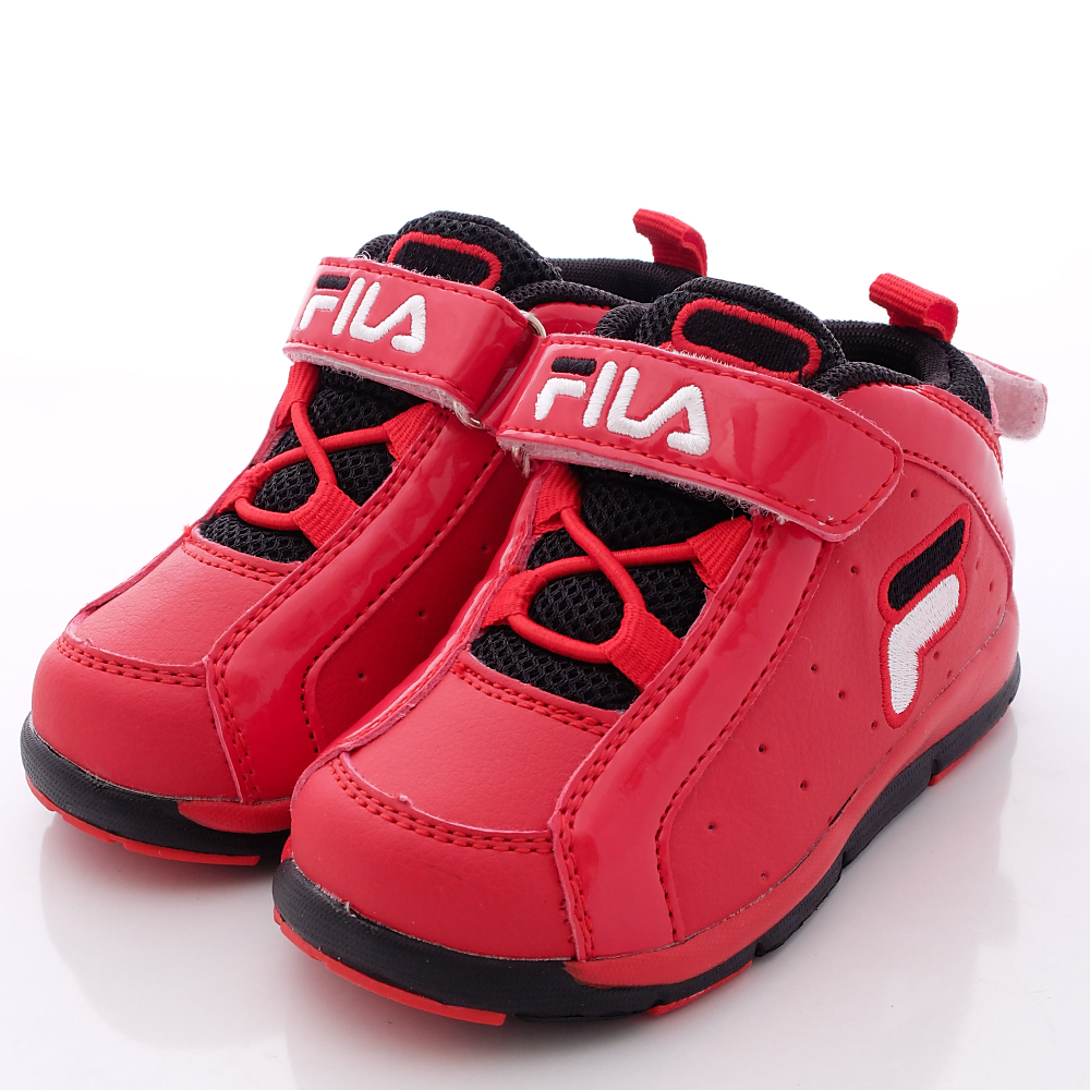 FILA頂級童鞋款-防傾倒穩定高筒款-861P-201紅(小童段)HN