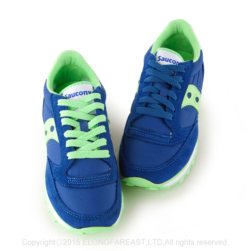 (女) 美國 SAUCONY 經典時尚休閒輕量慢跑球鞋-藍綠