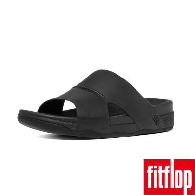 FitFlop TM-BANDO TM LEATHER SLIDE-黑色