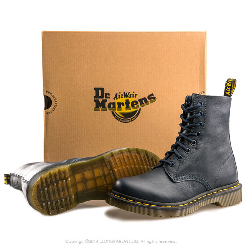 Dr.Martens-經典PASCAL8孔馬汀靴-女款-深藍色