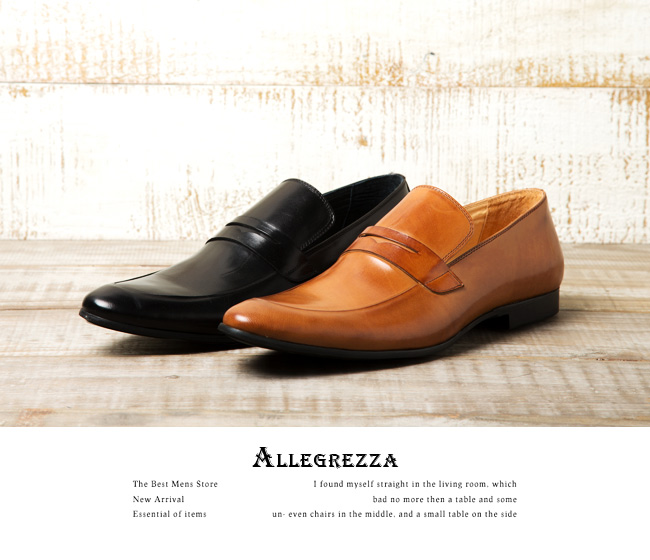 ALLEGREZZA．義式經典小牛皮樂福鞋-焦糖色