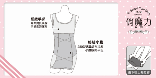 瑪登瑪朵-2015SS 俏魔力 輕機能塑腹美型衣S-XL(光潤膚)