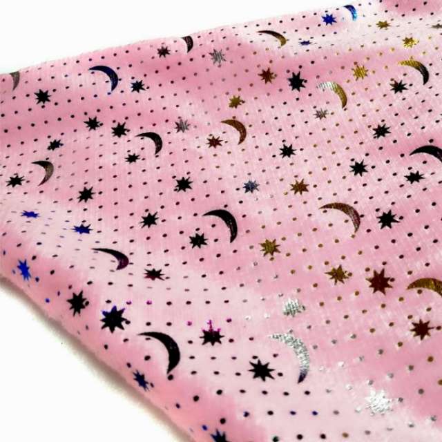 耶誕派對-軟絨彩色小星星粉紅色聖誕帽