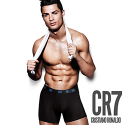 CR7 經典款純棉四角男內褲 黑藍 