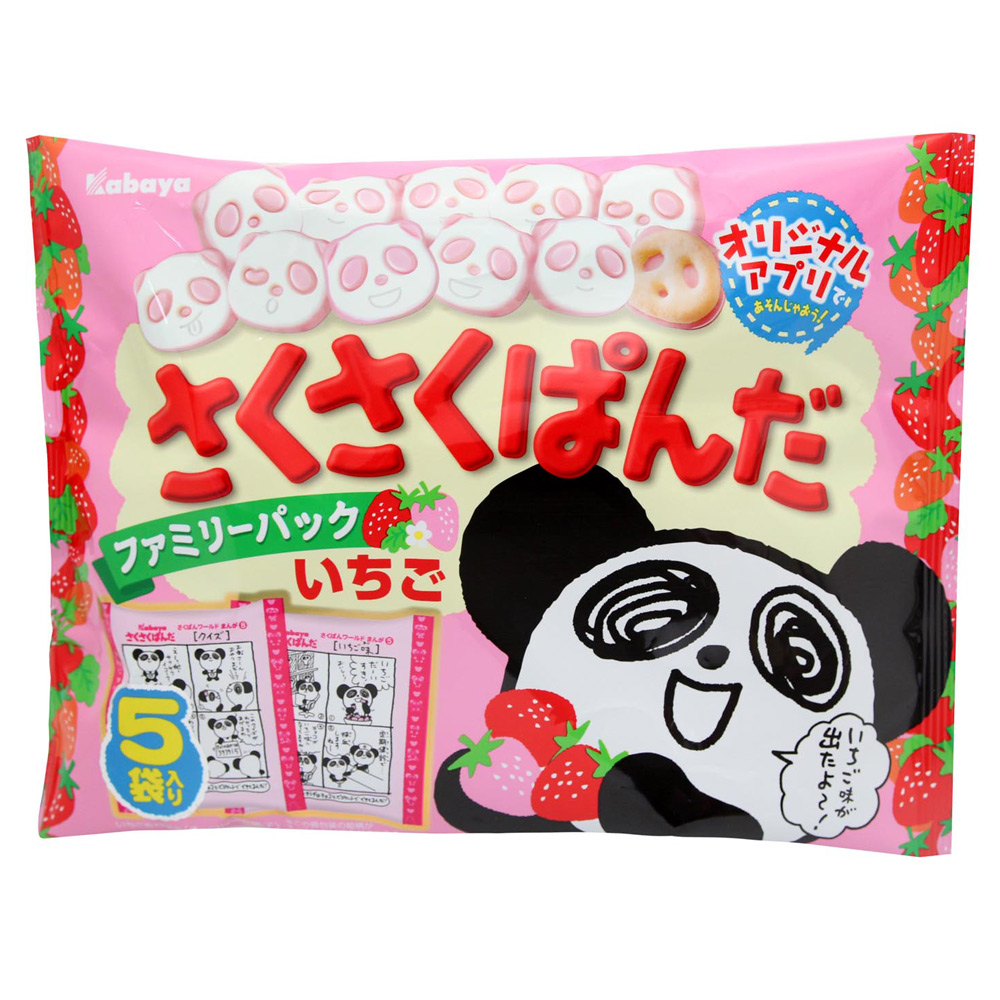Kabaya卡巴 熊貓草莓巧克力餅(85g)