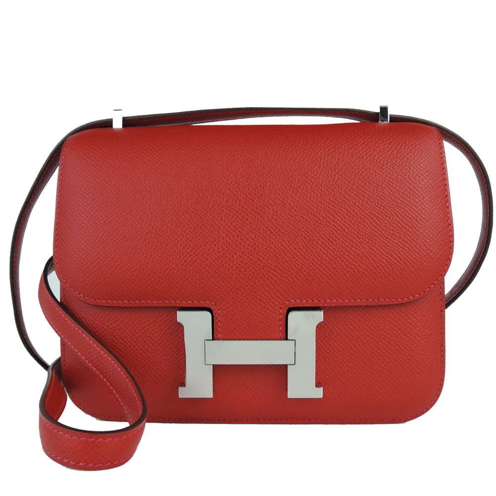 HERMES Constance 18 ROUGE CASAQUE斜背包(18cm/紅)