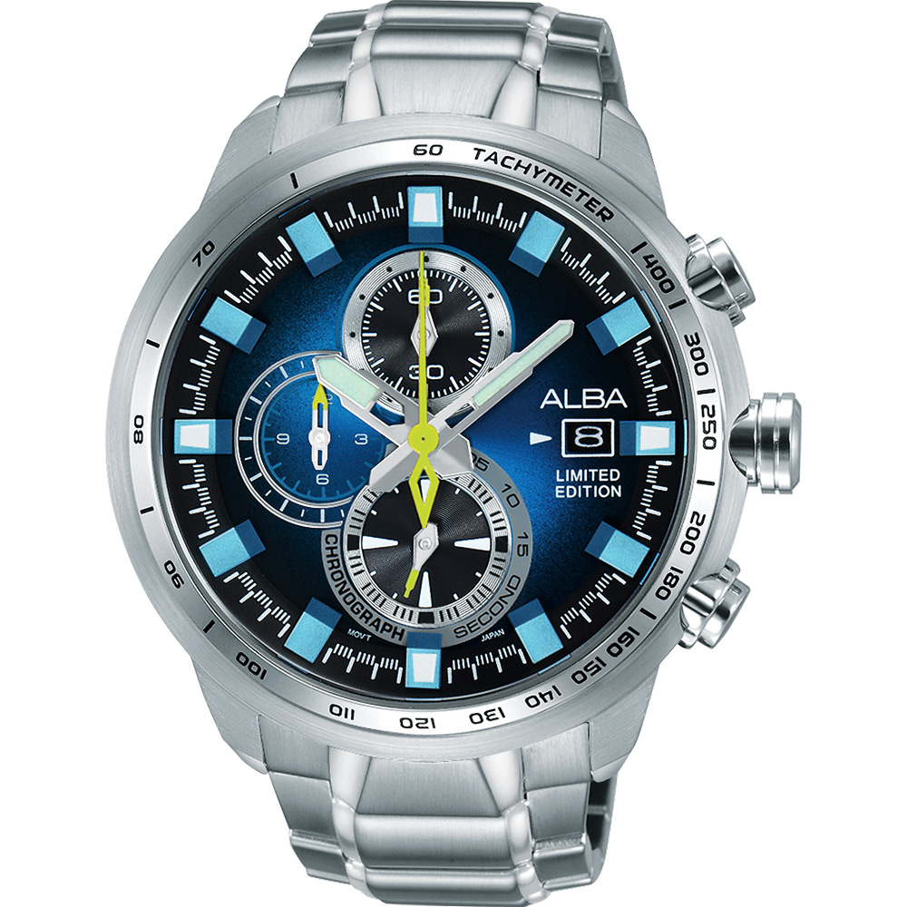 ALBA ACTIVE 活力運動限量款計時腕錶(AV6063X1)-藍/48mm
