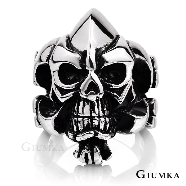 GIUMKA 戰神骷髏頭 白鋼戒指