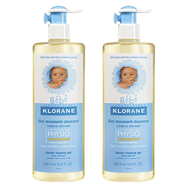 Klorane蔻蘿蘭 寶寶洗髮沐浴精 500ml 壓頭雙瓶組