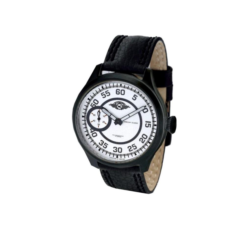 MOSCOW CLASSIC 俄羅斯極光飛航機械腕錶-白/45mm