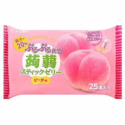 RIBON 食感蒟蒻果凍條-白桃風味(400g)