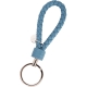 BOTTEGA VENETA 小羊皮編織鑰匙圈(灰藍色) product thumbnail 1