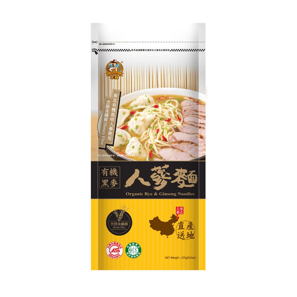 米森Vilson 有機黑麥人蔘麵(255g)