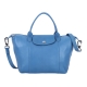 LONGCHAMP Le pliage Cuir 短把皮革摺疊兩用包(小/蔚藍色) product thumbnail 1