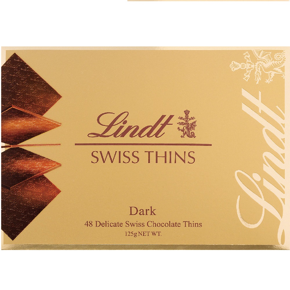 瑞士蓮 經典薄片純味巧克力Swiss Thins Dark(125g)