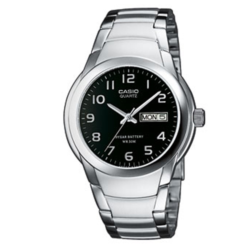 CASIO 世界富豪指針紳士錶(MTP-1229D-1A)-黑