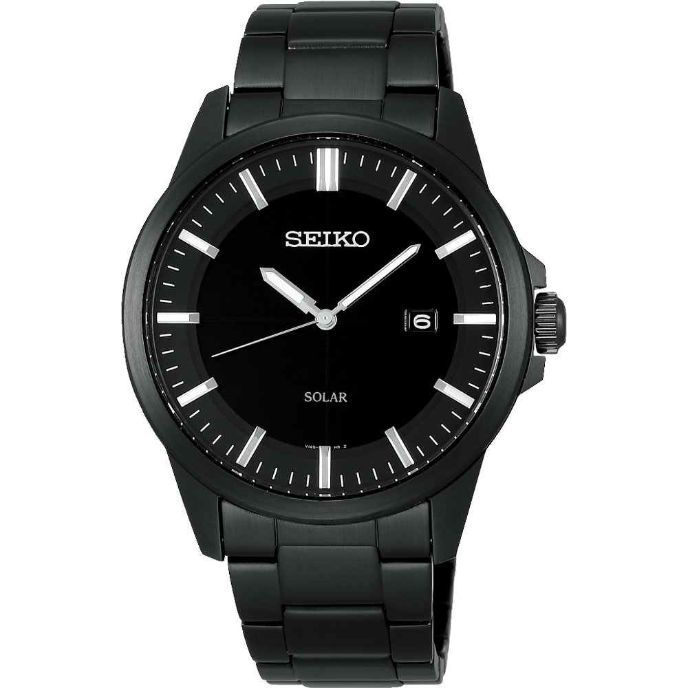 SEIKO SPIRIT 極簡太陽能腕錶(SBPN093J)-黑/39mm