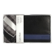 Calvin Klein 雙色橫紋皮革短夾格紋帕巾禮盒-黑色 product thumbnail 1