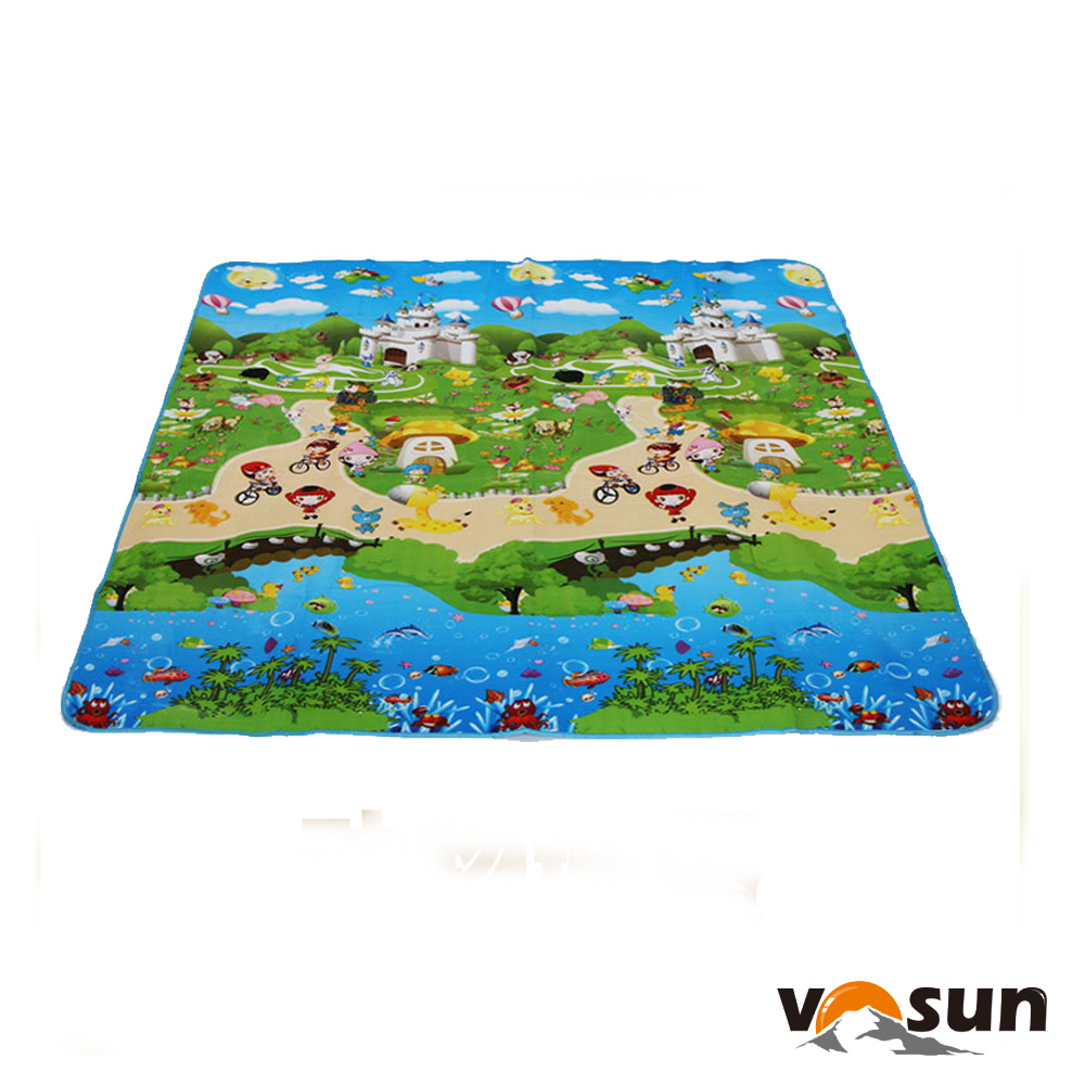 VOSUN 童趣 多用途超大加厚防水野餐墊(180×180)_動物城堡