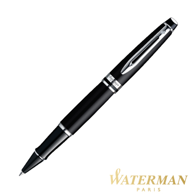 WATERMAN 權威系列 霧黑白夾 鋼珠筆