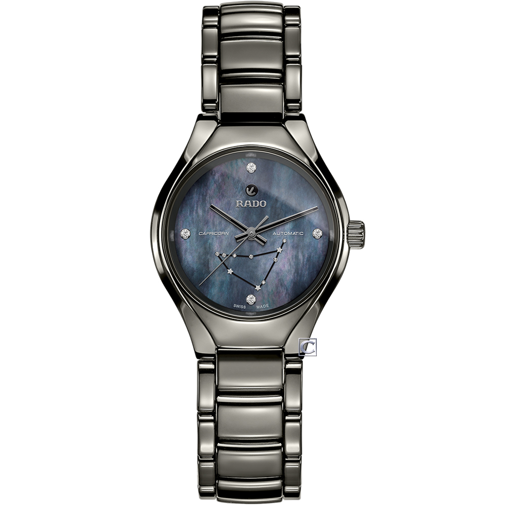 RADO 雷達錶 官方授權(R02) 真我系列12星座時尚腕錶-摩羯座(R27243972)-30mm