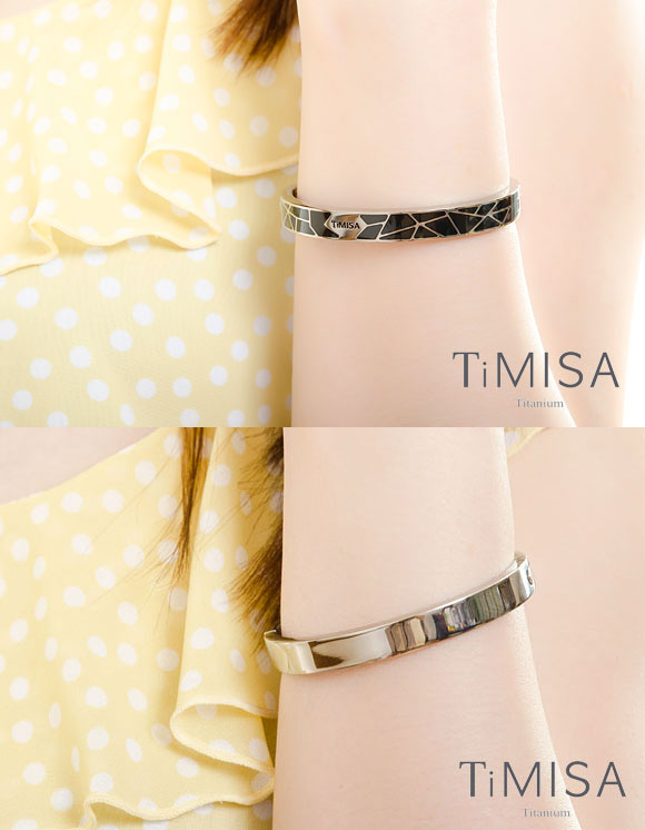 TiMISA《個性主義-原+黑》純鈦手環
