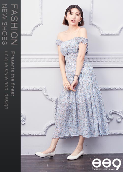 ee9 芯滿益足通勤私藏簡約百搭素面跟鞋 白色