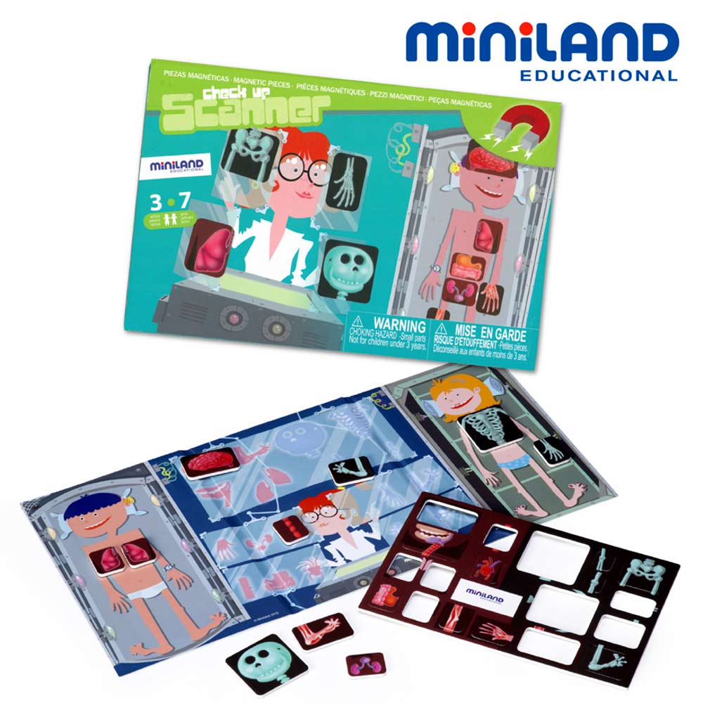 【西班牙Miniland】身體X光磁鐵遊戲板