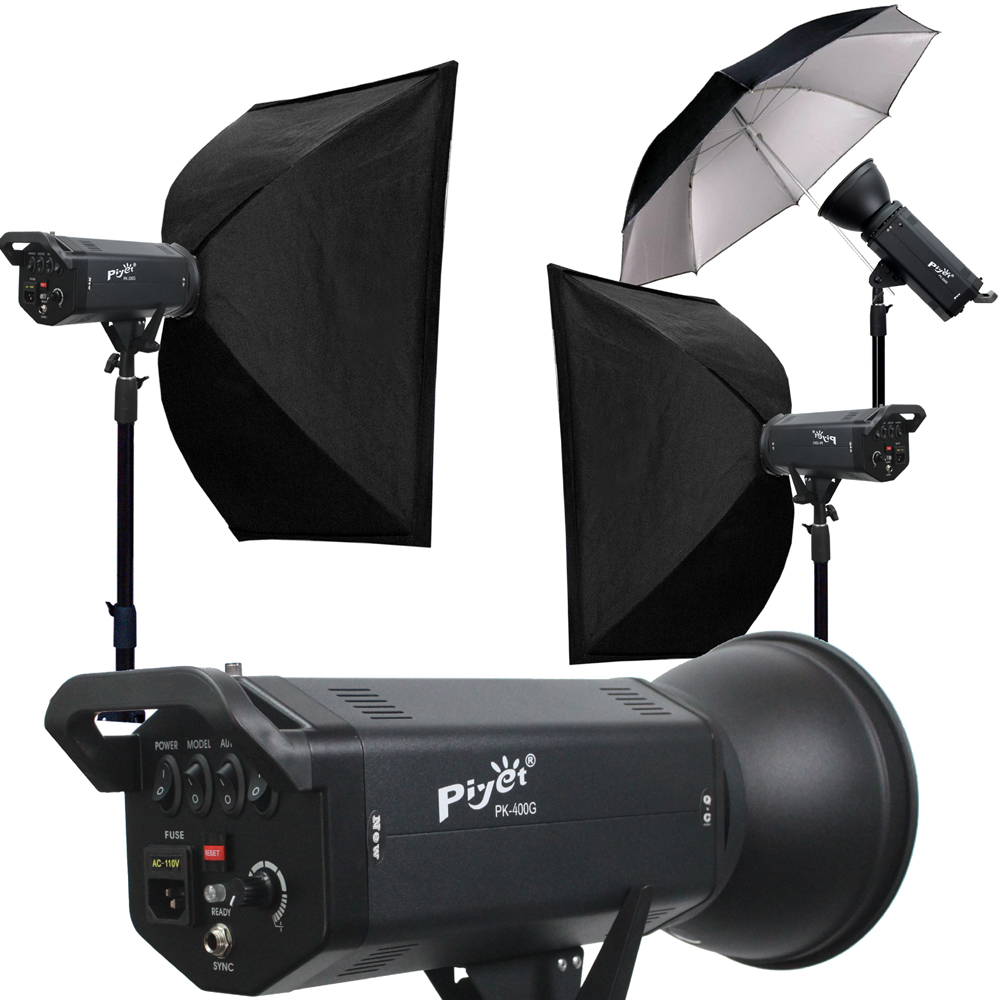 Piyet- 大型專業攝影棚雙燈組合 ( PK-400G )
