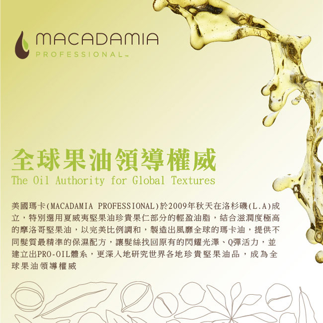 Macadamia Professional 瑪卡奇蹟油 潤澤髮浴300ml