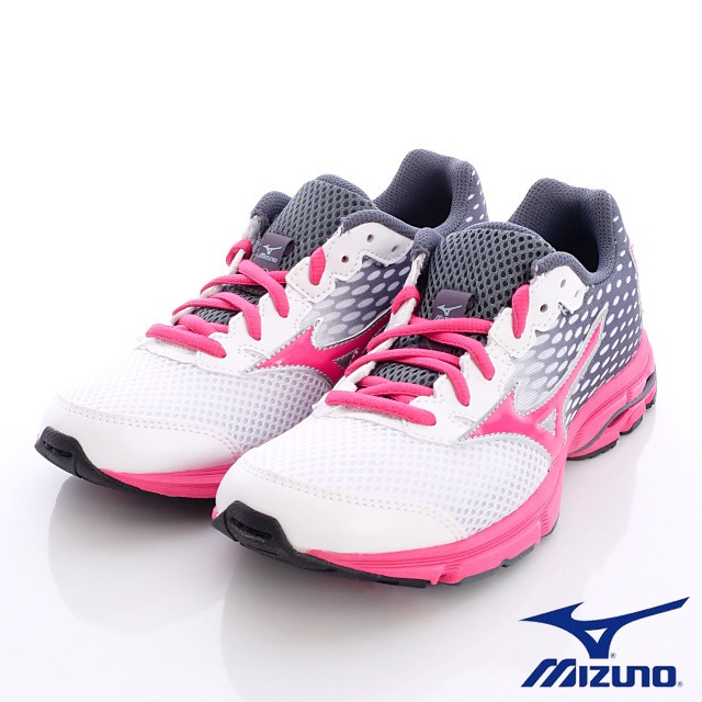 MIZUNO童鞋-炫麗競速路跑鞋-152531白粉(中大童段)