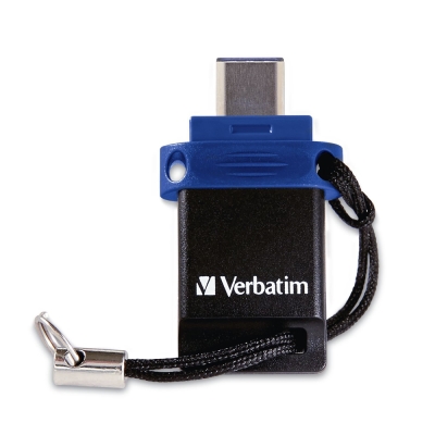 Verbatim 威寶 64GB TYPE-C USB3.1 OTG小巧雙用隨身碟(藍黑)