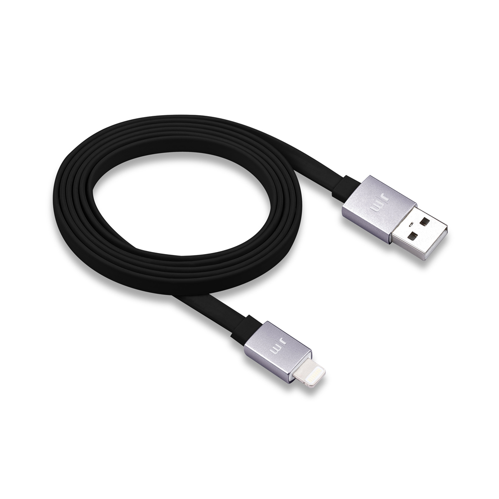 Just Mobile AluCable Flat鋁質接頭1.2米傳輸扁平線