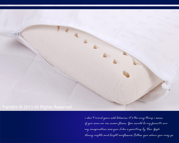 義大利Famttini 頂級平面透氣乳膠枕-2入