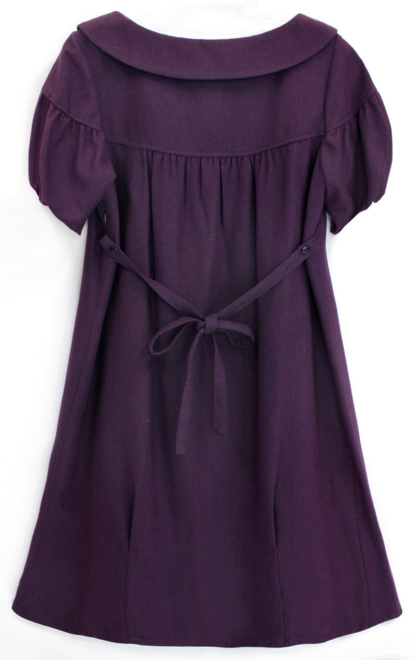 《nini專櫃孕婦裝》素雅氣質羊毛秋冬孕婦洋裝-紫(F1W01)
