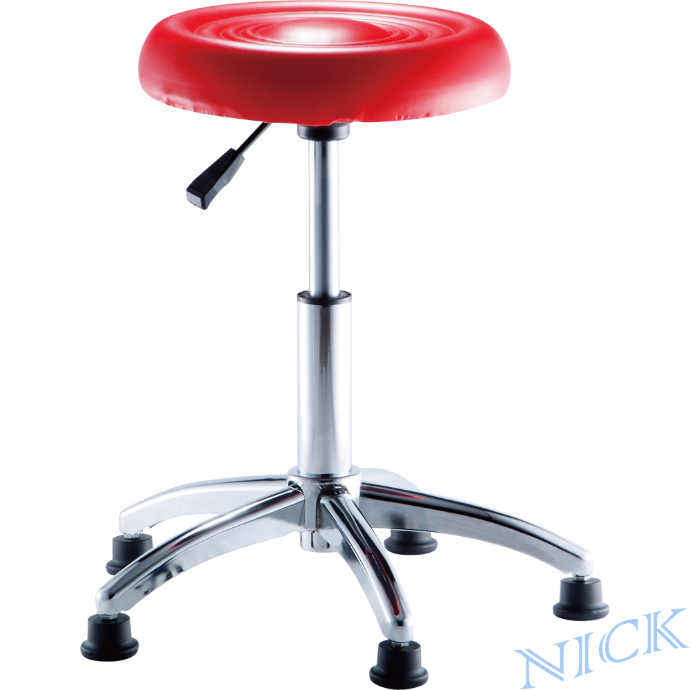 NICK 圓型電鍍腳吧檯椅(固定腳) / 三色