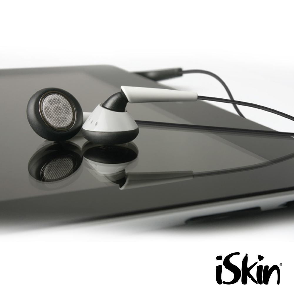 iSkin iPhone/iPad/iPod 專用耳塞式耳機含麥克風-黑