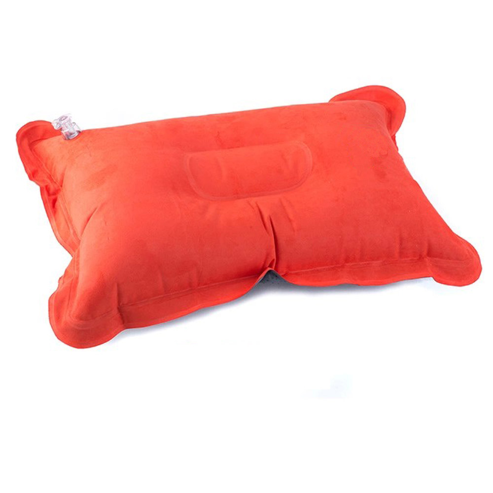 PUSH!登山戶外旅遊用品舒適麂皮絨充氣枕頭 頭枕