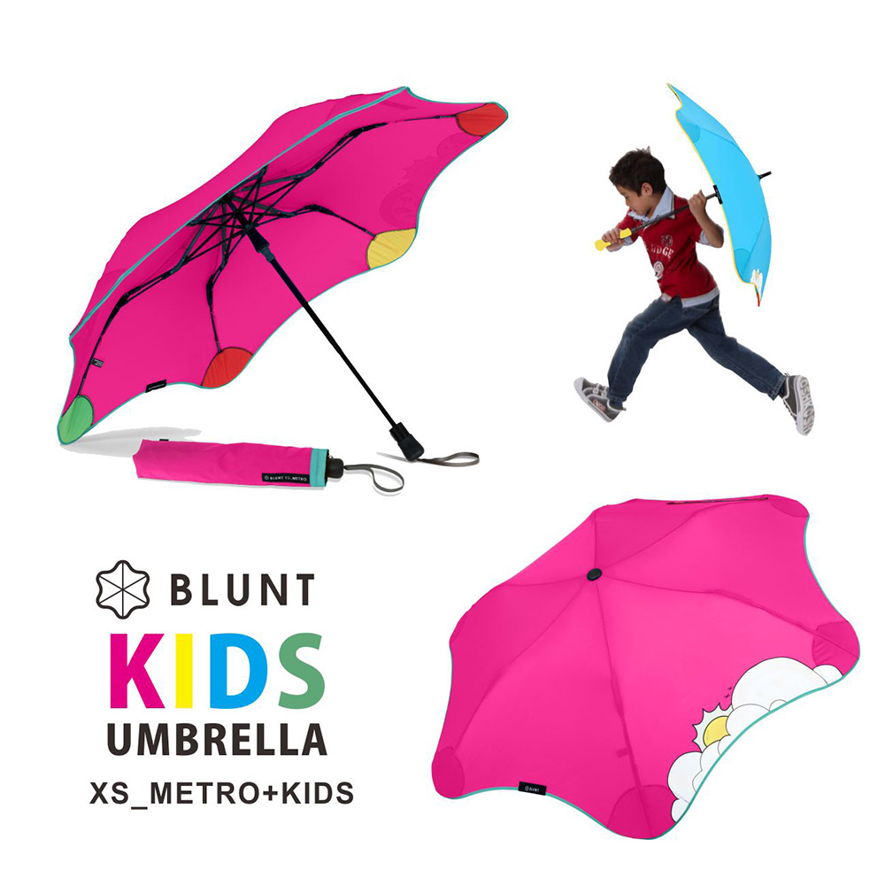紐西蘭BLUNT 保蘭特 可變色安全兒童傘 – 折傘 (豔桃紅)