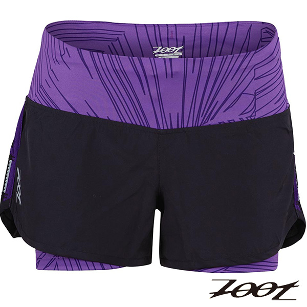 ZOOT 瑜珈式二合一3吋輕肌能跑褲(薰衣紫)(女) Z1504008