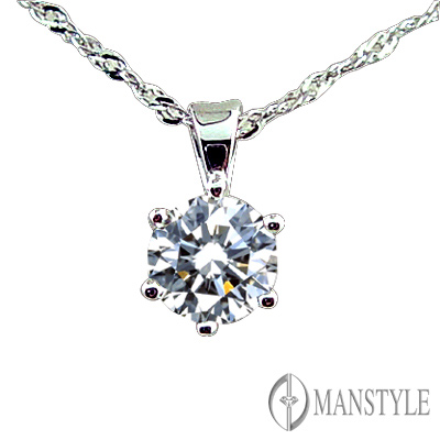 MANSTYLE 經典 1.00ct 八心八箭鑽墜