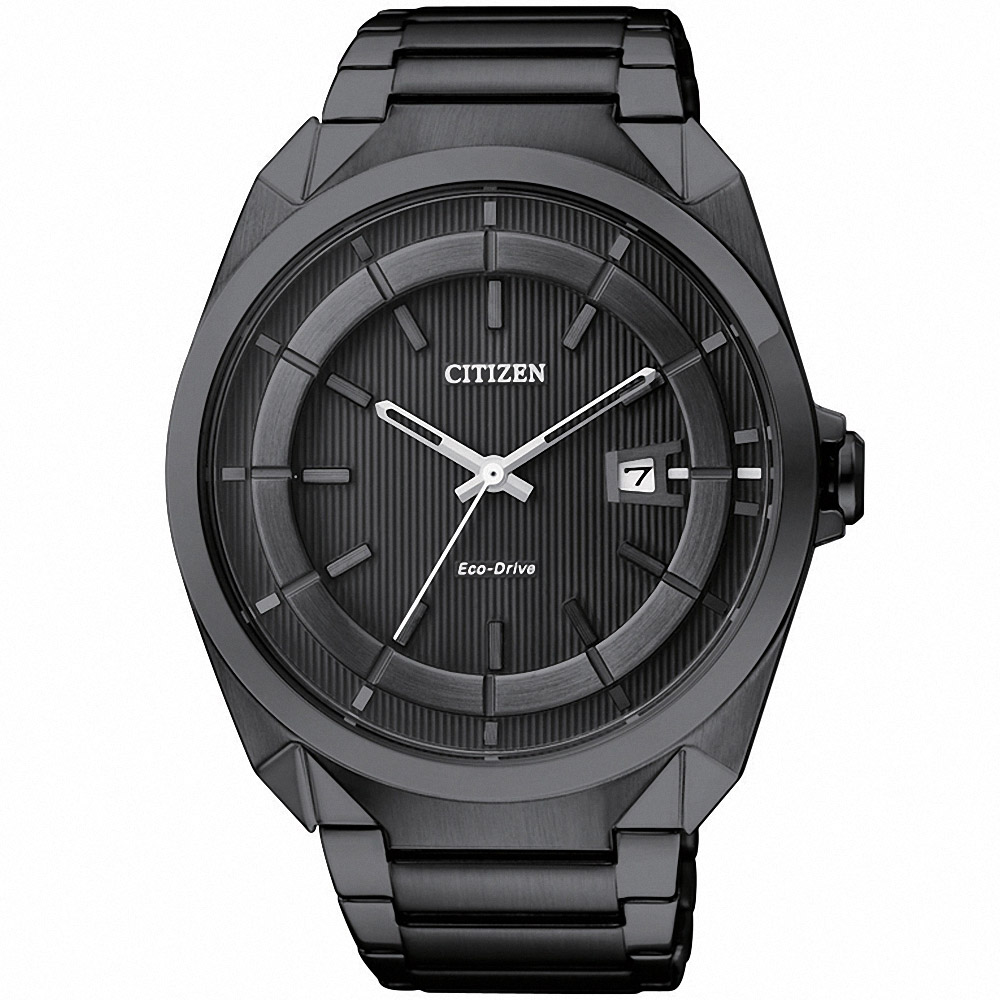 CITIZEN Eco-Drive都會新貴三針光動能錶(AW1015-53E)-IP黑/42mm