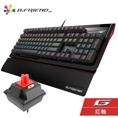 B.FRIEND MK1st(紅軸)多彩發光機械鍵盤