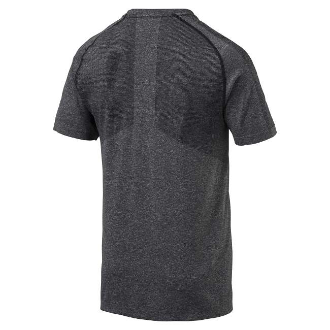 PUMA-男性基本系列EvoKnit短袖T恤-黑色-歐規