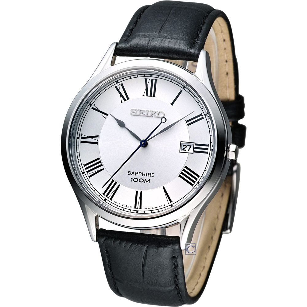 SEIKO 紳士經典時尚腕錶(SGEG97P2)-皮帶款/40mm
