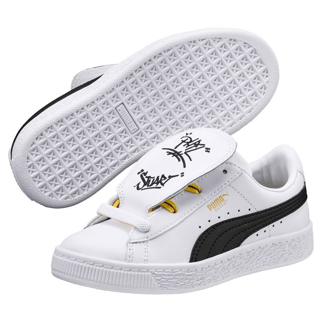 PUMA-MinionsBasketTonguePS孩童鞋-白色