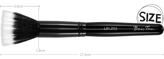 BonTon 墨黑系列 雙層修容/腮紅刷 LBLZ02 白尖峰羊毛混化纖