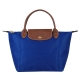 LONGCHAMP Le Pliage系列經典摺疊款式短提把尼龍手提包(小/寶藍) product thumbnail 1